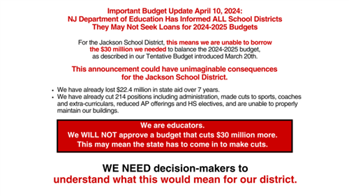 announcement that we may be facing cuts
